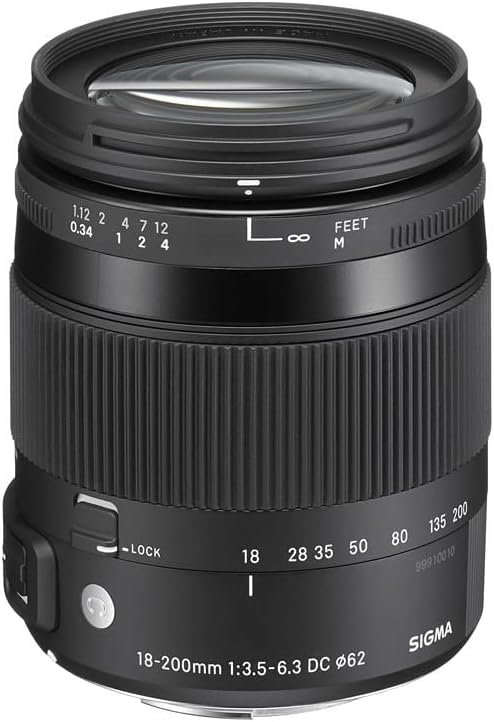 Sigma 18-200mm F3,5-6,3 DC Macro OS HSM Contemporary Objektiv (62mm Filtergewinde) für Sony A-Objekt