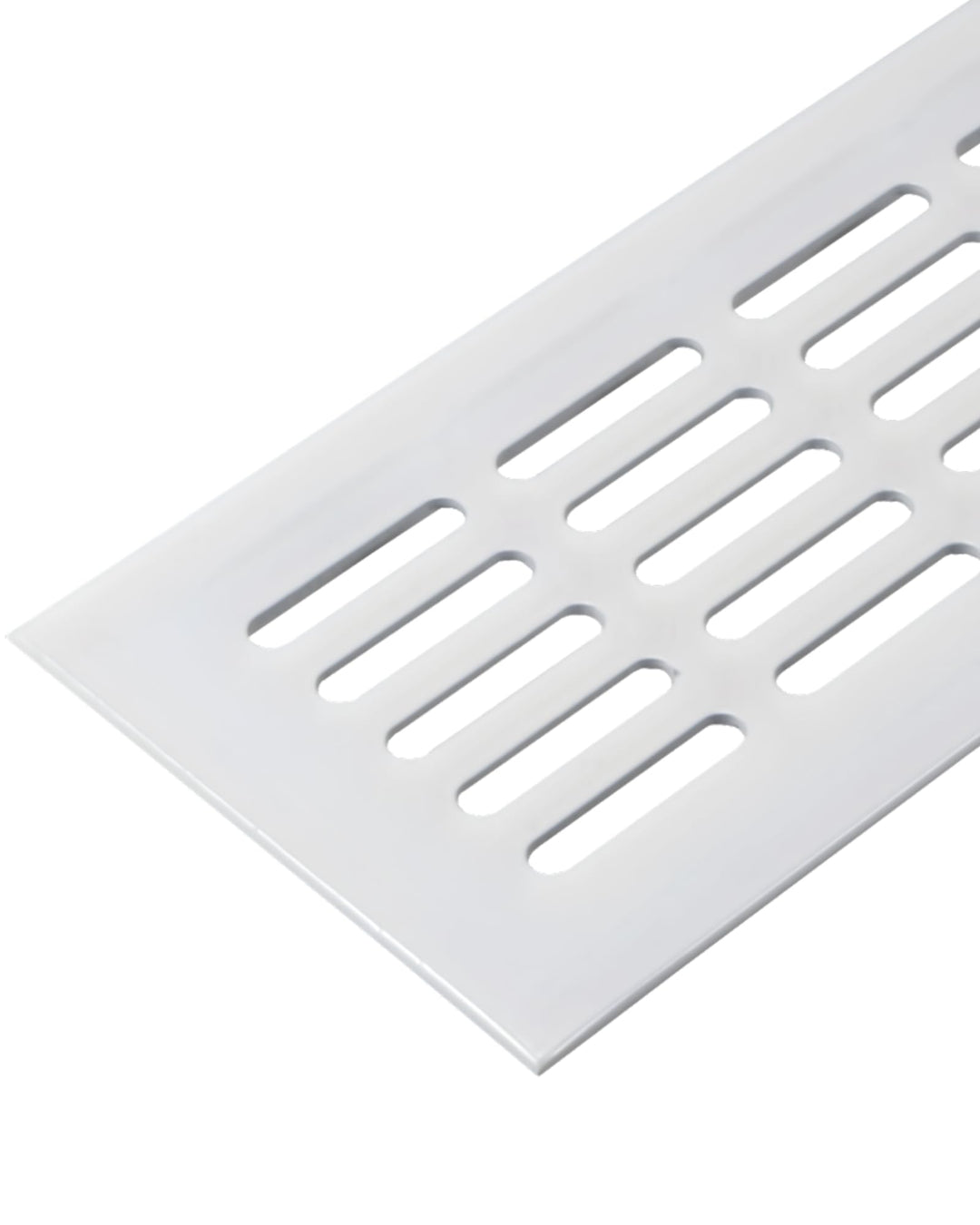 Gedotec Lüftungsgitter rechteckig aus Aluminium - 1 Stück Abluftgitter Weiss Matt - Heizungsgitter 1