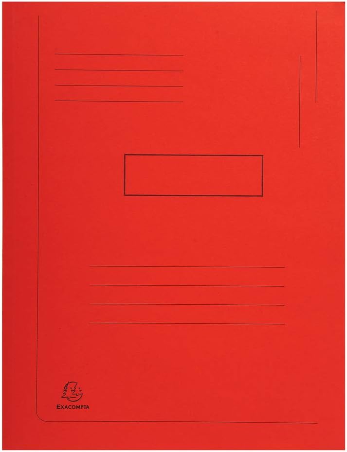 Exacompta 445000E 50er Pack Premium Einschlagmappe. Aus Recycling-Karton DIN A4 mit 2 Gummizügen und