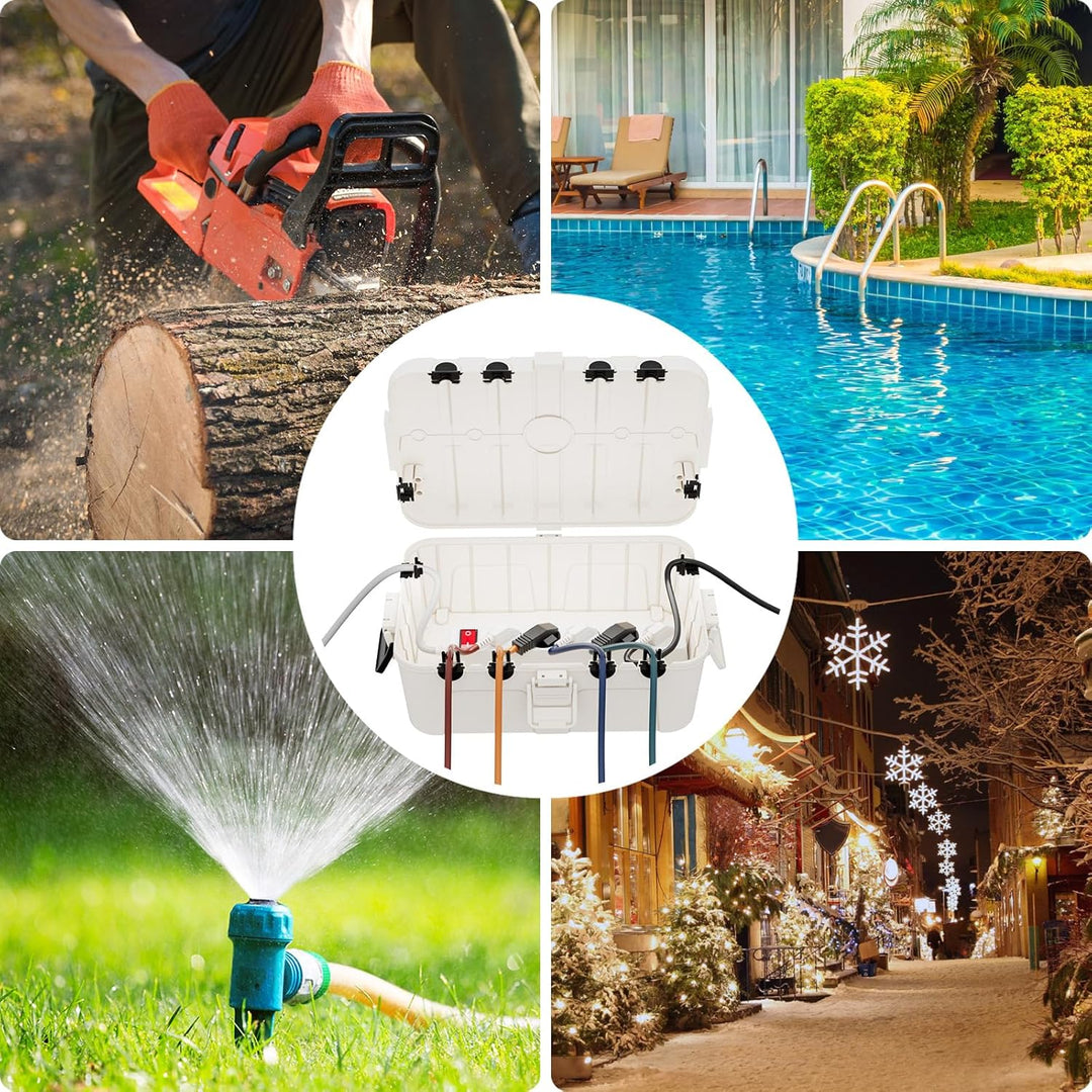 RESTMO extra grosse kabelbox (32 x 22 x 13 cm), IP54 wasserdicht, Outdoor kabel safe box, wetterfest