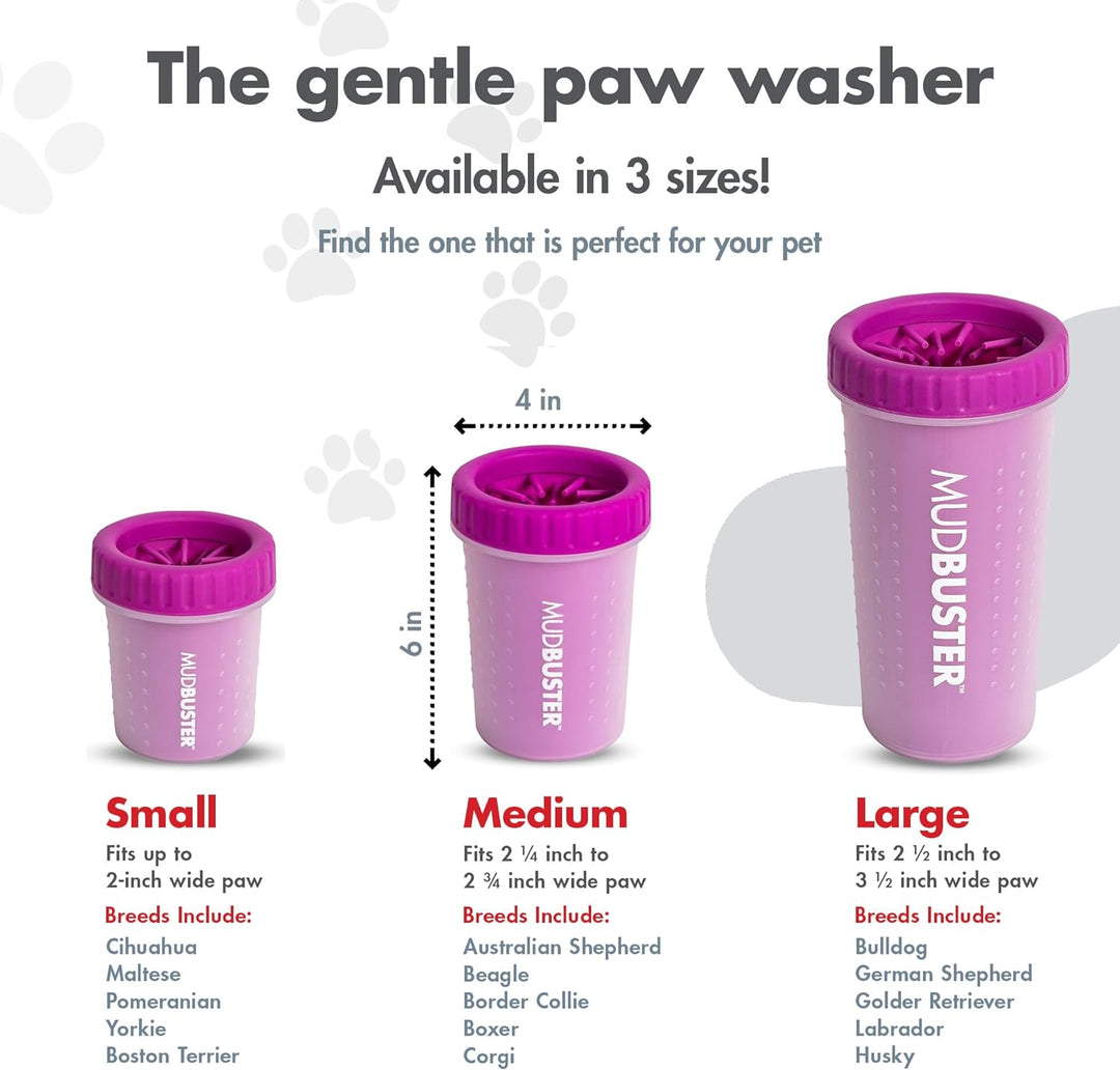 Dexas MudBuster Hundepfotenreiniger, tragbar, mittelgross, Fuchsia Fuchsia Medium, Fuchsia Medium