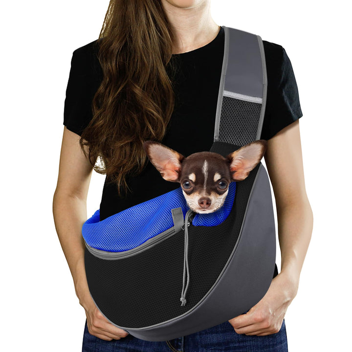 Pawaboo Hund Tragetuch Tragetasche, Hand Frei Atmungsaktiv Mesh Tasche für Welpen Katze, Drawstring