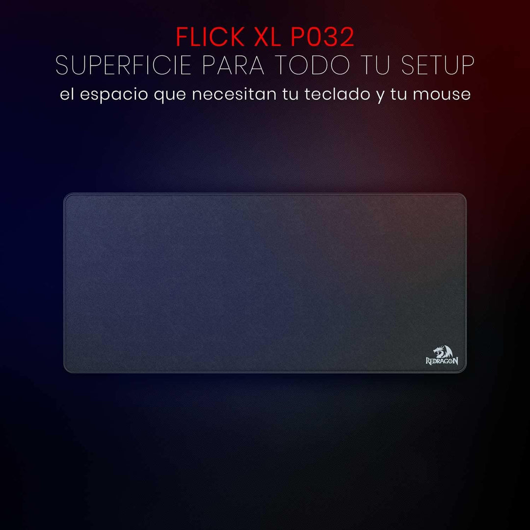 REDRAGON P032 Flick XL Mousepad Mauspad mit genähten Kanten, wasserdicht, für Arbeit, Spiele, Büro,