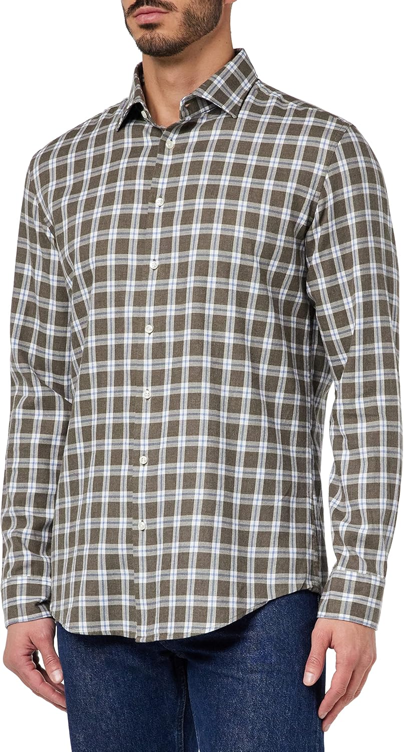 Seidensticker Herren Business Hemd - Bügelfreies, schmales Hemd - Slim Fit - Langarm - Kent-Kragen -