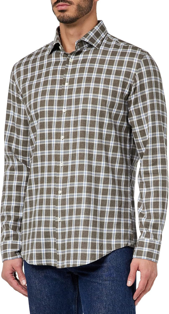 Seidensticker Herren Business Hemd - Bügelfreies, schmales Hemd - Slim Fit - Langarm - Kent-Kragen -