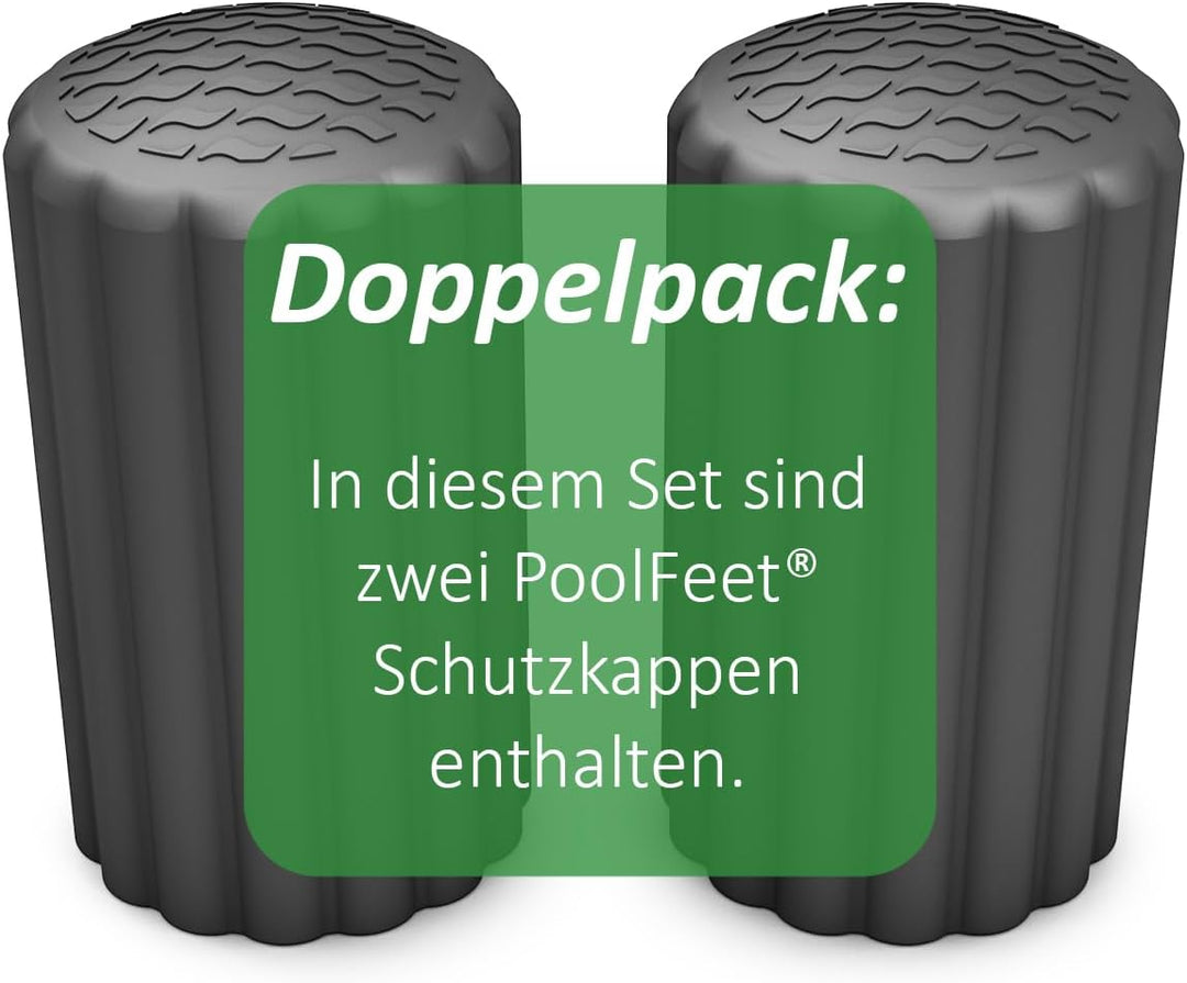 PoolFeet Universelle Silikon Schutzkappen für Poolleiterfüsse, Schützt die Poolfolie vor Beschädigun