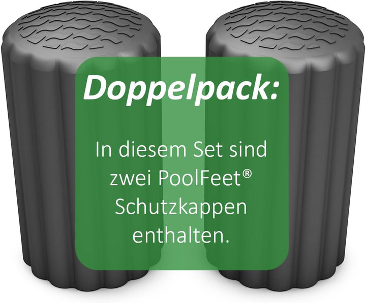 PoolFeet Universelle Silikon Schutzkappen für Poolleiterfüsse, Schützt die Poolfolie vor Beschädigun