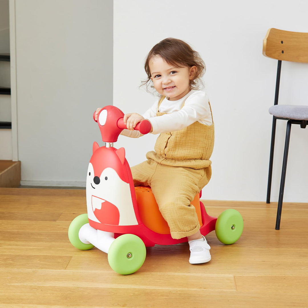 Skip Hop Zoo 3-in-1-Aufsitzspielzeug – Fuchs, mehrfarbig, Gross, Fuchs