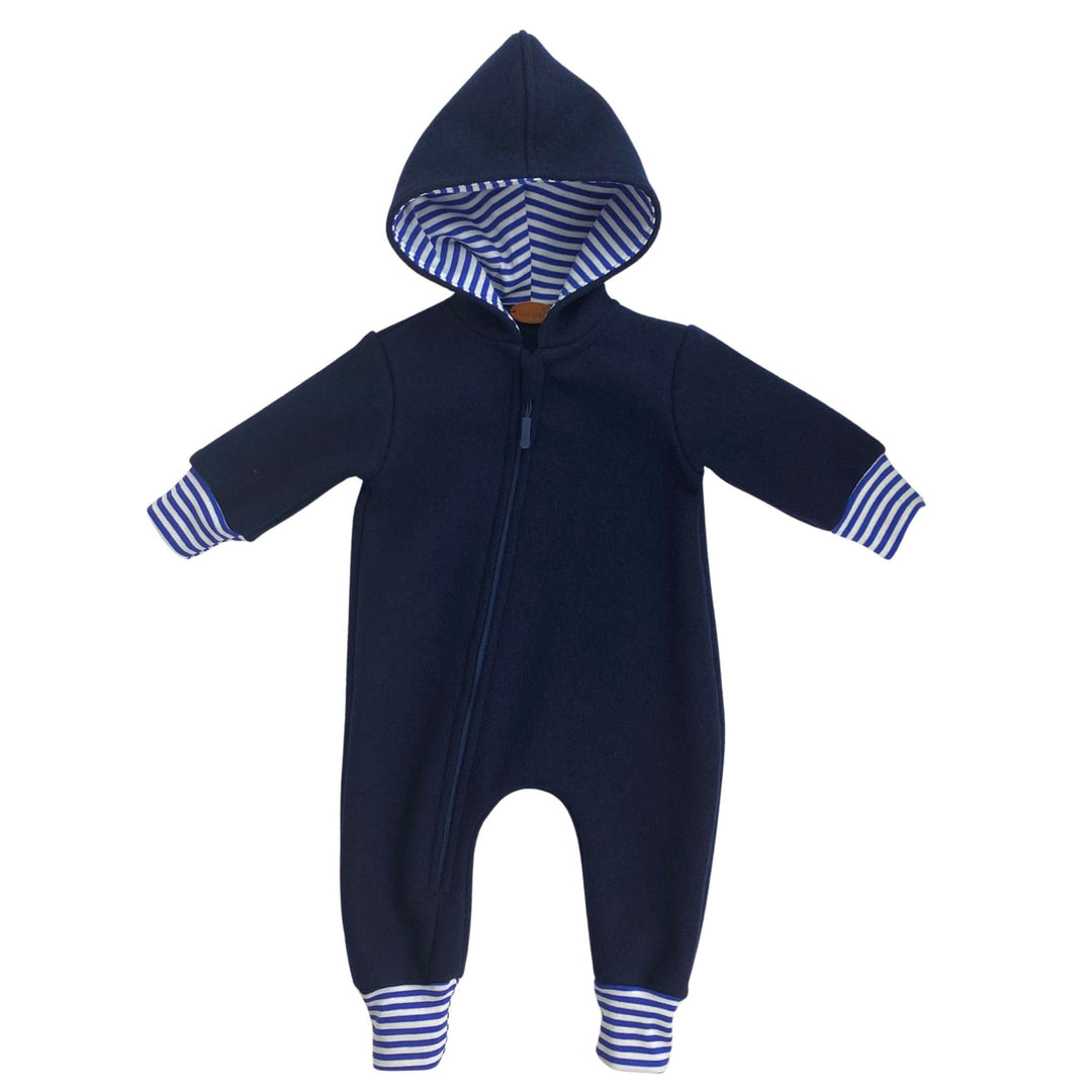 Lilakind“ Baby Kinder Wollwalk Overall Einteiler mit Kapuze Walkloden Walkoverall in 5 Farben Gr. 56