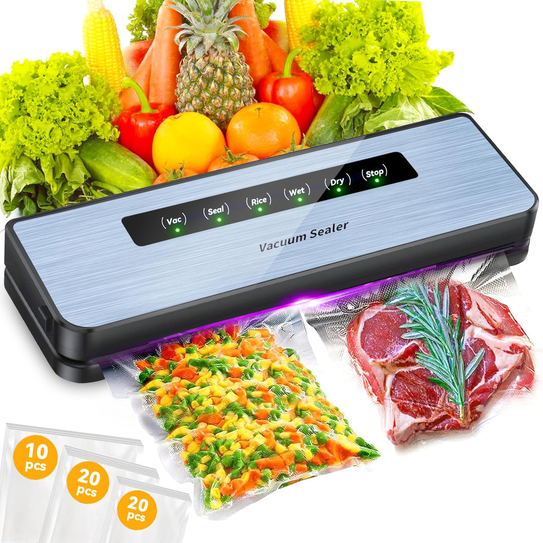 Vakuumiergerät 5 in 1, Schnell-Kompaktes Vakuumierer, Multifunktional für Trockene, Feuchte und Fris