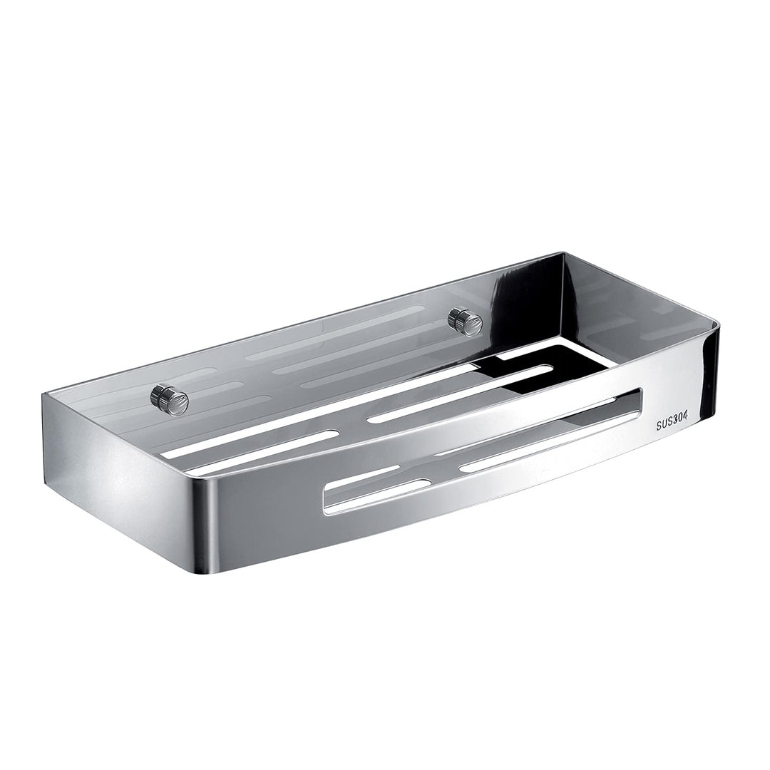 GEDY G-Hanoi Rechteckiger Duschkorb aus Edelstahl 304 mit Chrom-Finish, Design R&S Gedy, Masse 4,5 x