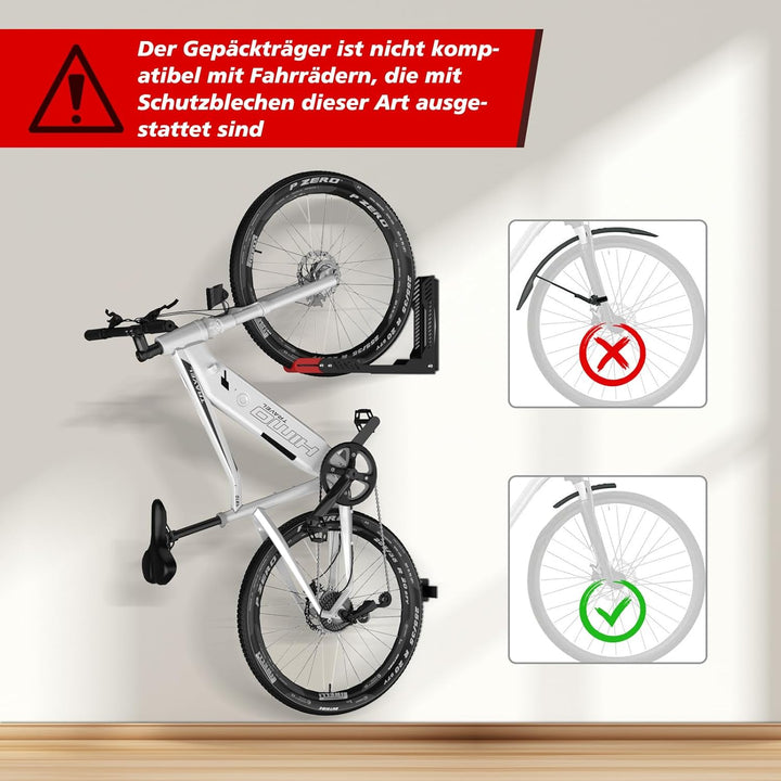 IMAYCC No Lifting Bicycle Wall Mount, Vertical Adjustable Foldable Wall Mount Bicycle, Swivelling Sp