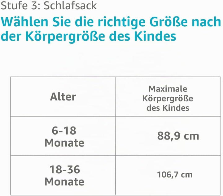 Love To Dream Schlafsack, 18-36 Monate, integrierte Steppdecke für kühle Temperaturen (16-20°C), sta