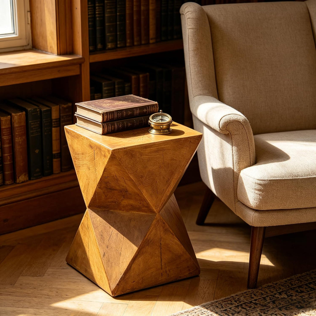 FATIVO Beistelltisch Holz Optik Vintage: Beistelltisch Braun Sofatisch Nachttisch Telefontisch Wohnz
