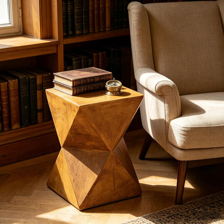 FATIVO Beistelltisch Holz Optik Vintage: Beistelltisch Braun Sofatisch Nachttisch Telefontisch Wohnz