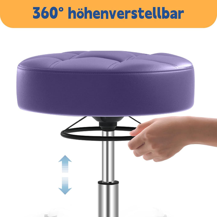 Rollhocker，Hocker höhenverstellbar mit ringheber，Dicker Schaumstoff für weichen Komfort，Stuhl mit Ro