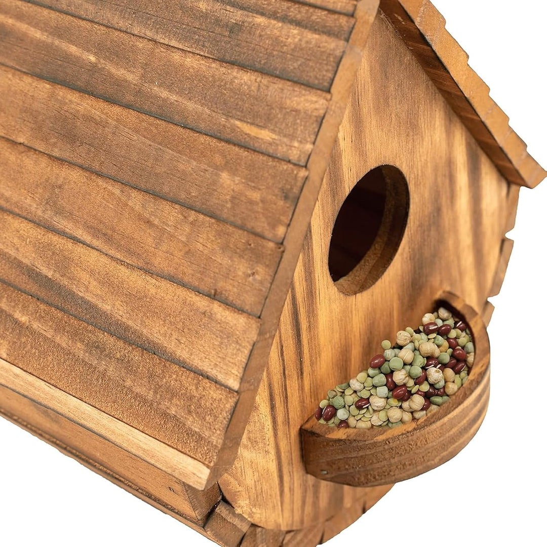 Nistkasten für Wildvögel,Aufhängen Kiefernholz Vogelhaus für Gartenvögel,Wetterfest und Langlebig Ni