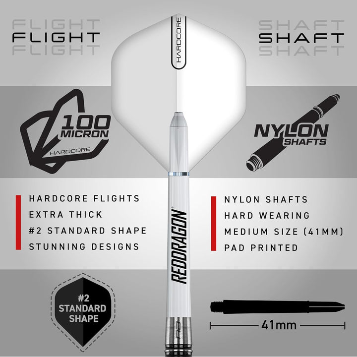 RED DRAGON Darts - Pegasus Profi 80% Tungsten Darts Set | Erhältlich mit Dartpfeile Metallspitze 21g