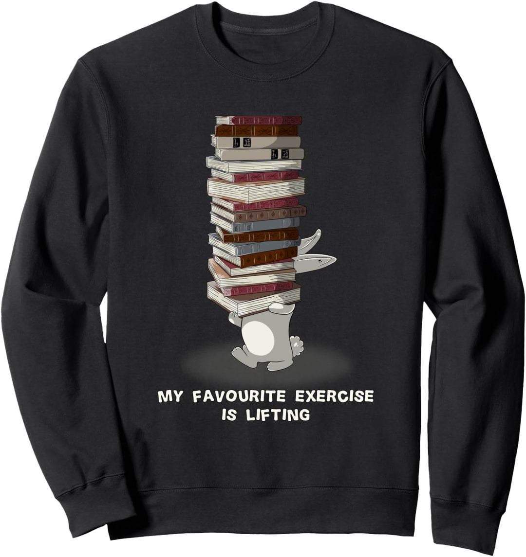 Lustiges Kaninchen, das Bücher liest Sweatshirt