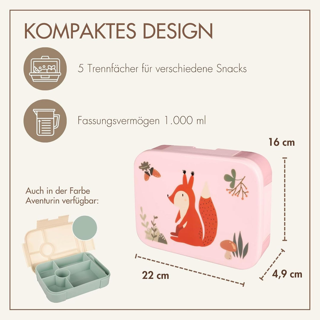 MOYO Kinder Brotdose in Rosa I Luftdichte & auslaufsichere Brotzeitbox I Hochwertige & stilvolle Bro