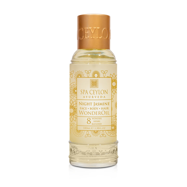 SPA CEYLON Night Jasmine Wonder Oil, 100 ml – ayurvedisches Pflegeöl mit Jasmin, intensiv nährend &amp;