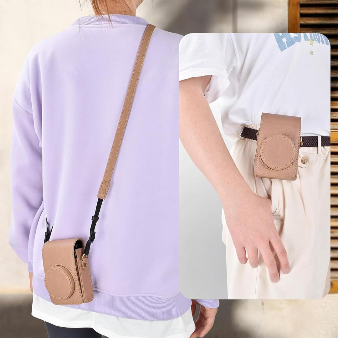 Rieibi Kameratasche für Sony RX100-Serie – Retro-Ledertasche für Sony ZV1F/ZV1/Ricoh GR IIIx/Ricoh G