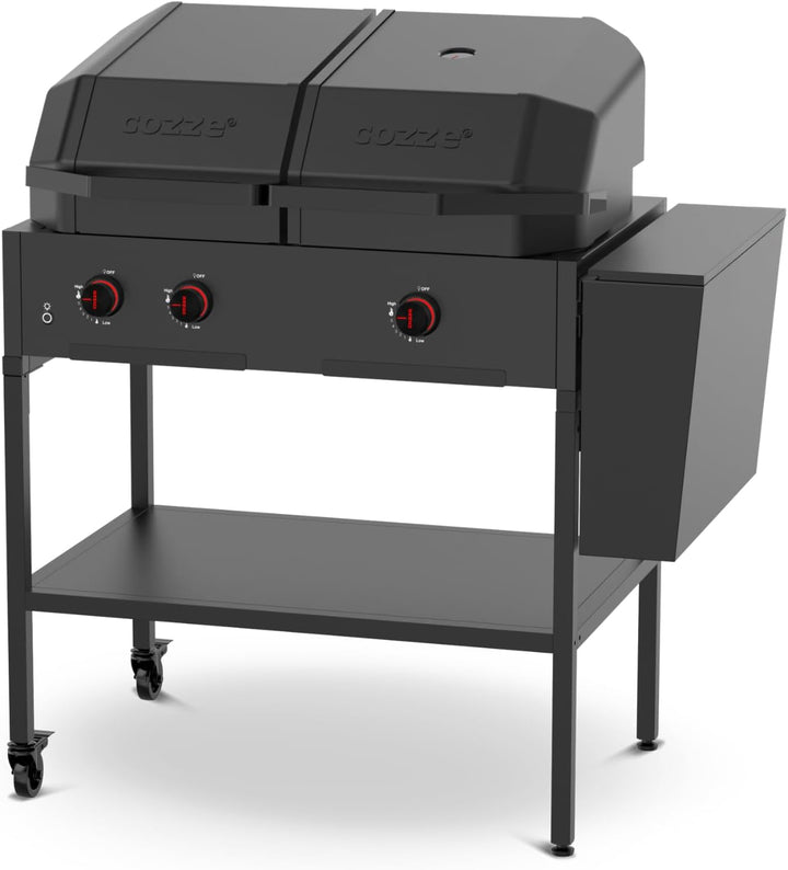 cozze 900 Station Outdoor Tisch für Pizzaofen &amp; Grill – Robuster Grillwagen aus verzinktem Stahl, fa