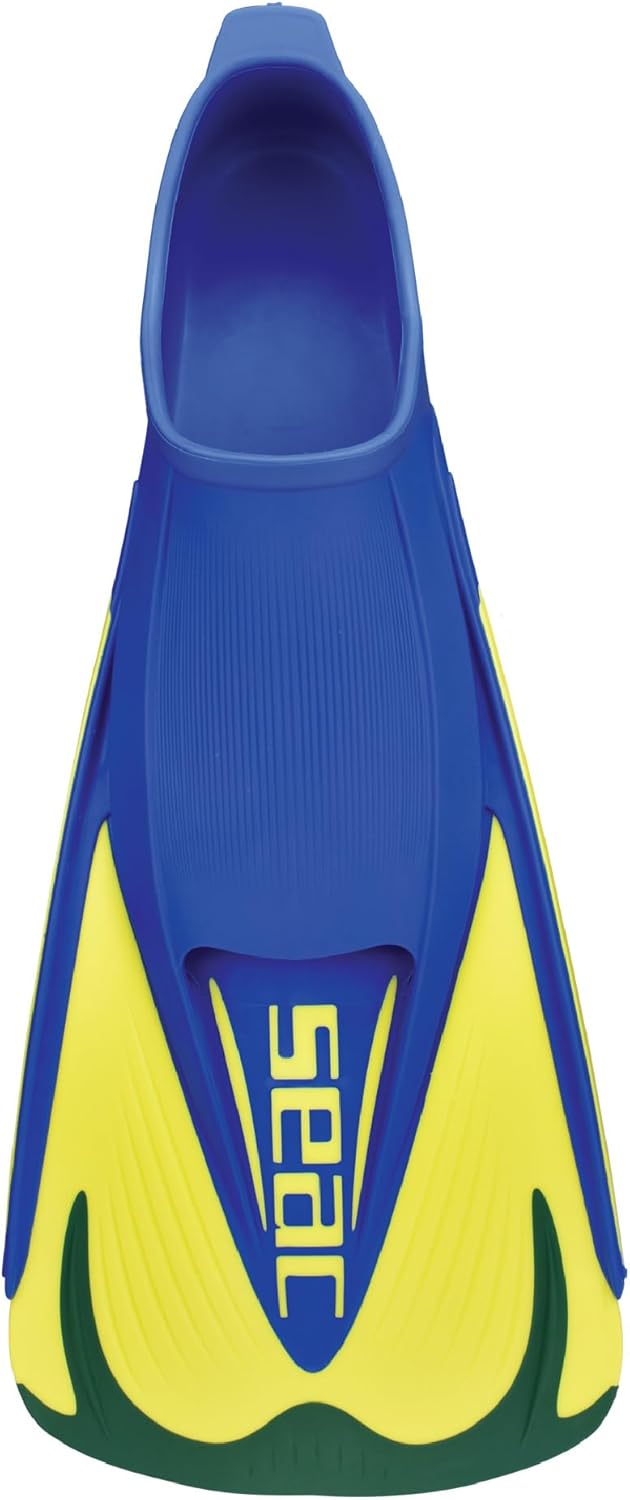 SEAC Team, kurze Flossen zum Schwimmen und Schnorcheln für Erwachsene und Kinder 46-47 Grün/Gelb, 46