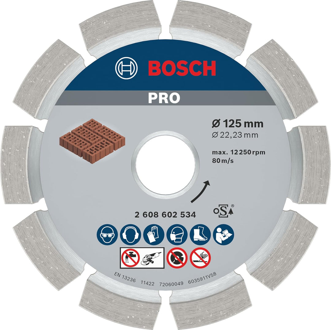 Bosch Accessories Bosch Professional 2608602534 Diamant Mörtelfugenfräser 125 x 6 x 7 x 22.23 125 x