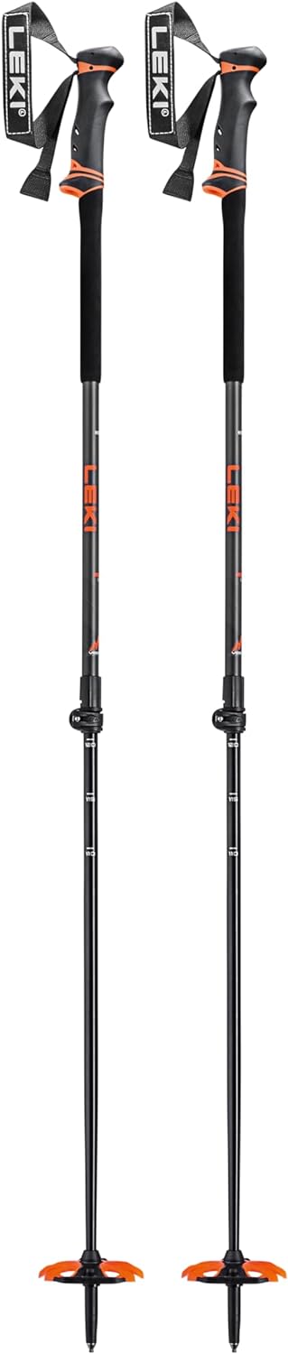 LEKI Helicon Lite Skistöcke dark anthracite-neonorange 110-145cm, dark anthracite-neonorange 110-145