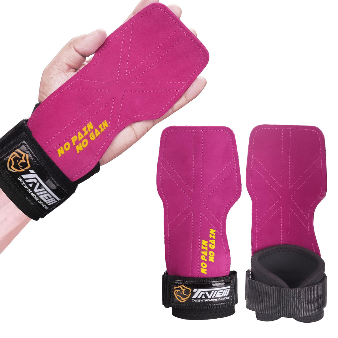 TAVIEW Premium Gewichtheber-Handgelenkhaken für maximale Griffunterstützung – Kreuzhebenhandschuhe u