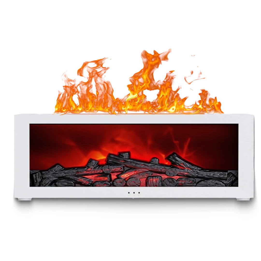 Fireplace Diffuser, Diffuser Kamin mit 3D Flammen, Kaminöl-Diffusor mit Timer, Leiser Kamindiffusor