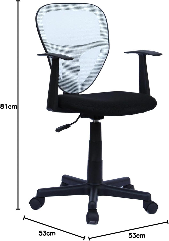 CARO-Möbel Kinderdrehstuhl Studio - Ergonomischer Schreibtischstuhl mit Armlehnen, Verstellbar, Schw