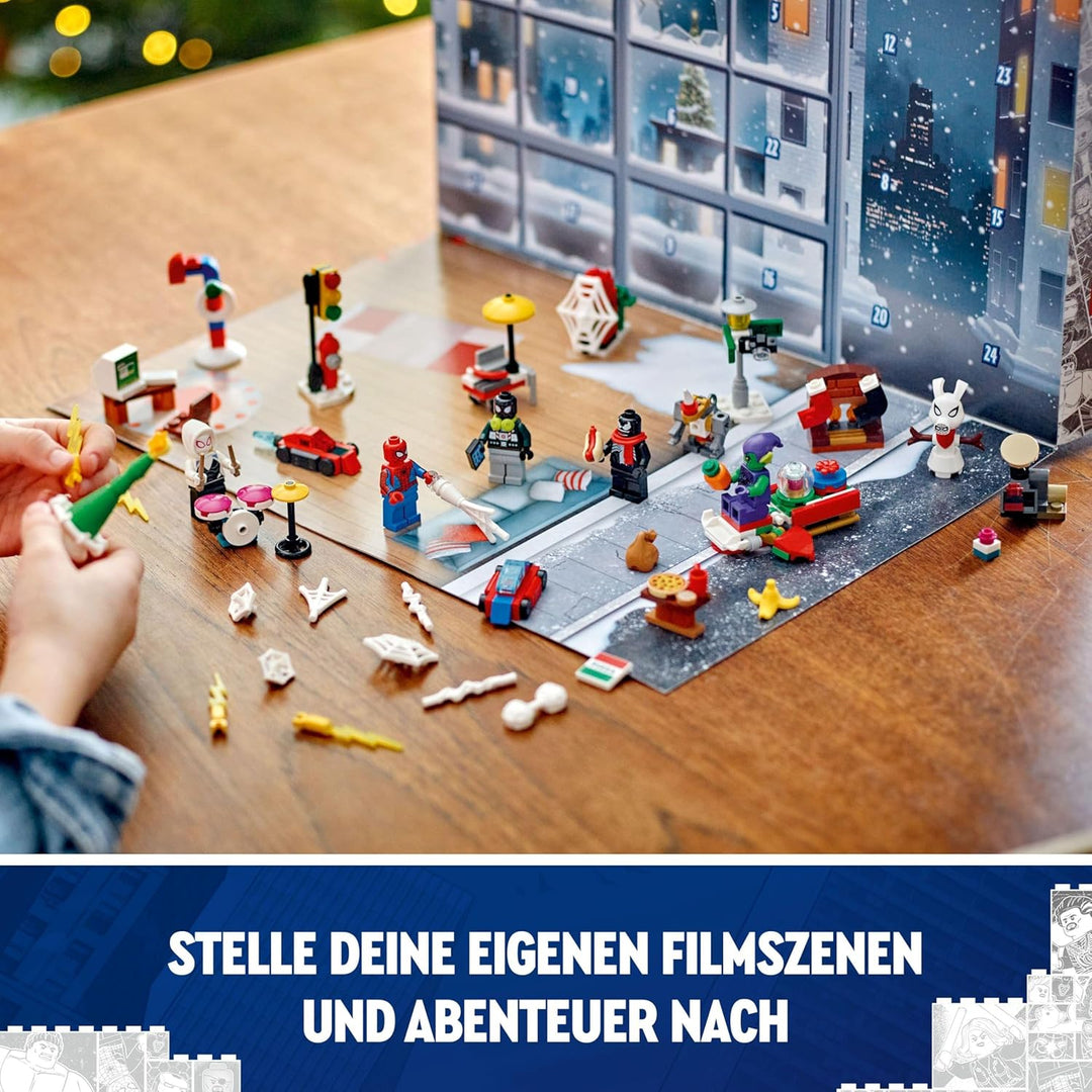 LEGO Spider-Man Adventskalender 2024, Superhelden-Spielzeug, vorweihnachtliches Geschenk für Jungen