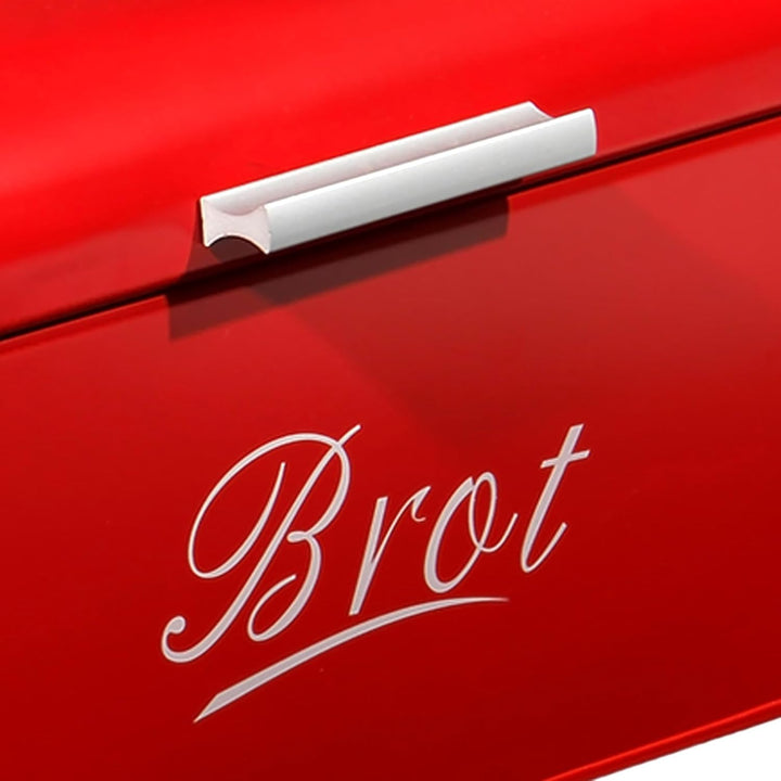 Theo&Cleo Brotkasten mit Deckel, Grosser Knäckebrot Box aus Metall, Brotaufbewahrungsbox Bread Box,