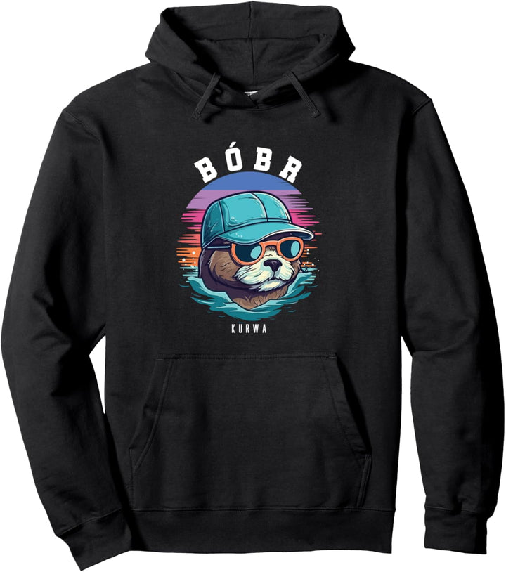 Lustige Boba Bober mit Sonnenbrille | Biber Bobr Meme Pullover Hoodie
