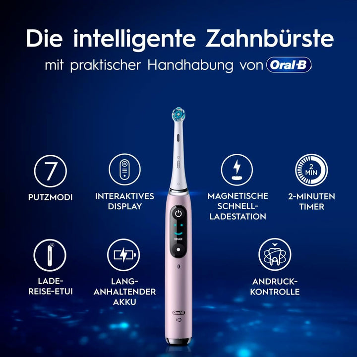 Oral-B iO Series 9 Elektrische Zahnbürste/Electric Toothbrush, 2 Aufsteckbürsten, 7 Putzmodi, Zahnpf