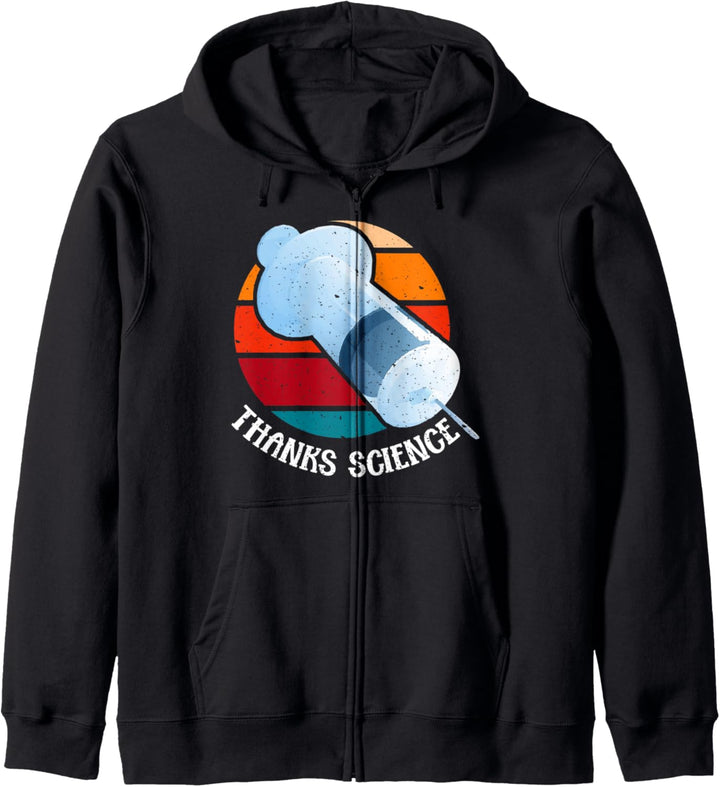 Thanks Science Pro Vaccine Vaccination Retro Vintage Kapuzenjacke