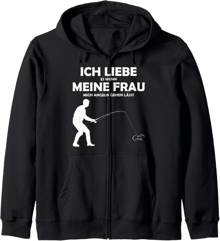 Ich liebe es, wenn meine Frau mich angeln lässt Kapuzenjacke
