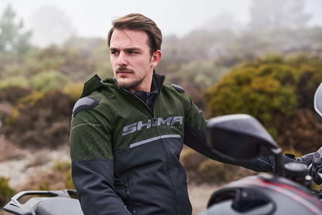 SHIMA DRIFT Motorradjacke Herren | Leichte, Atmungsaktive Sommer Mesh Motorcycle Stadt Textiljacke M
