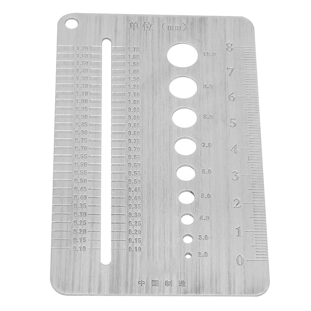 2-10mm Screw Checker Gauge Stahl Screw Checker Edelstahl Screw Gauge Platte Schraubendurchmesser Mes