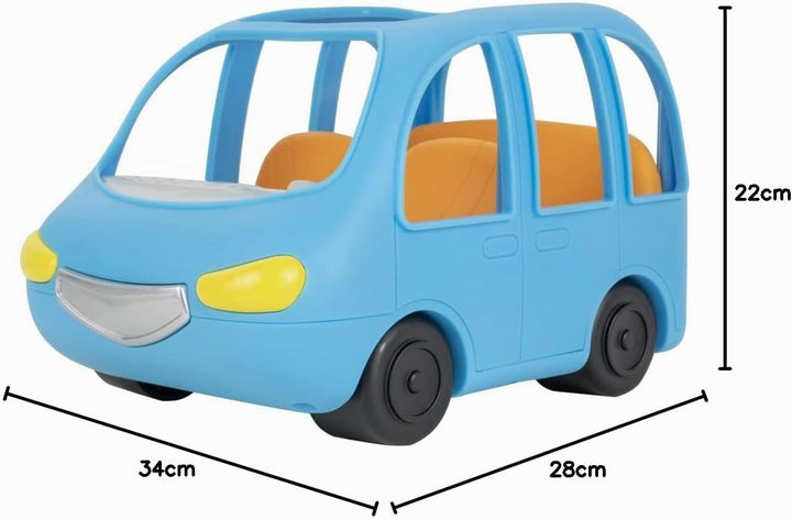 Bandai - CocoMelon - Familienauto+1 JJ-Figur - Fahrzeug, das den Song „Are we there yet“ (auf Englis