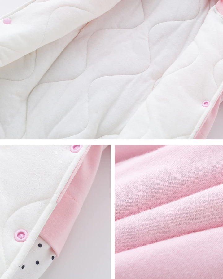 Baby Mädchen Strampler Winter Schneeanzug mit Kapuze Overall Baumwolle Abnehmbarer Hut Outfits Langa