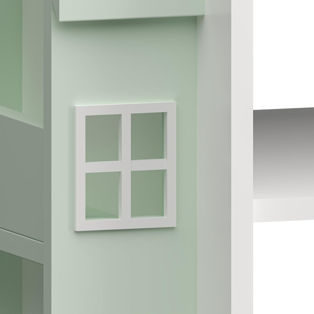 [en.casa] Drehbares Bücherregal für Kinder Vipsali Spielzeugregal in Hausoptik Drehregal mit Aufbewa