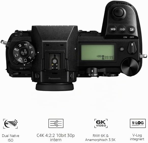 Panasonic DC-S1E-K spiegellose Vollformatkamera, 4K 60p/50p Videoaufnahmen mit Flip Screen (professi