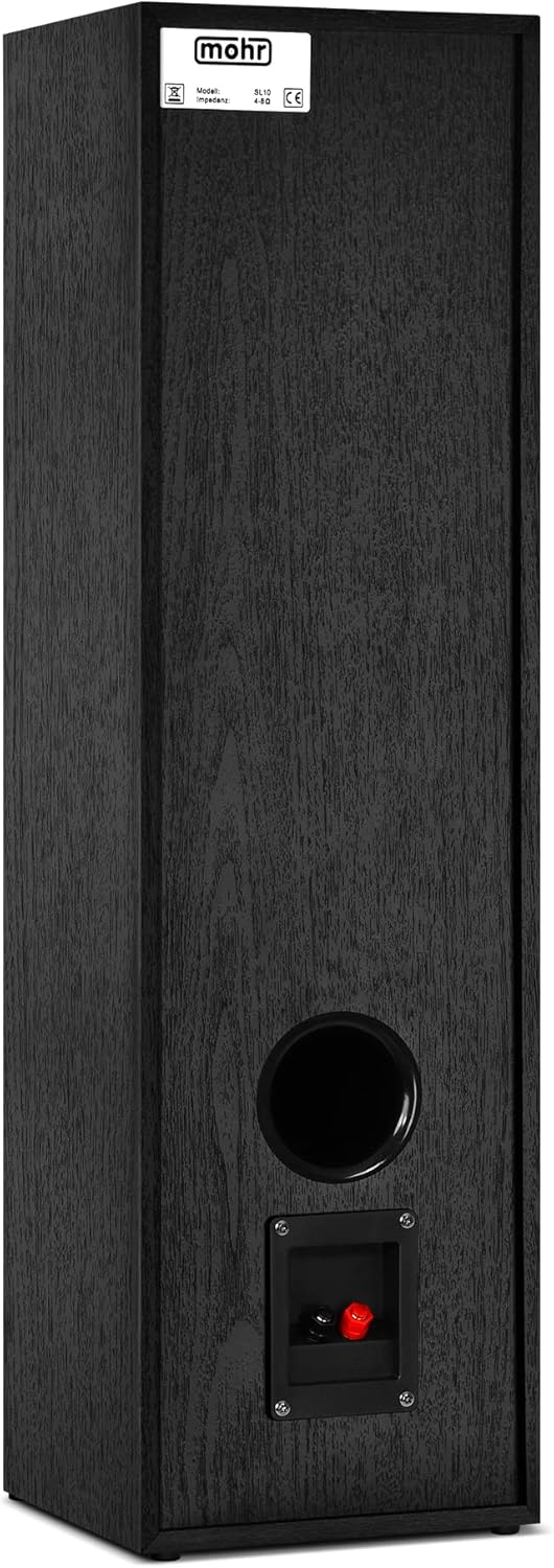 mohr 1 Paar Standlautsprecher SL10 schwarz, Lautsprecherboxen, HiFi Klang zum günstigen Preis, schwa