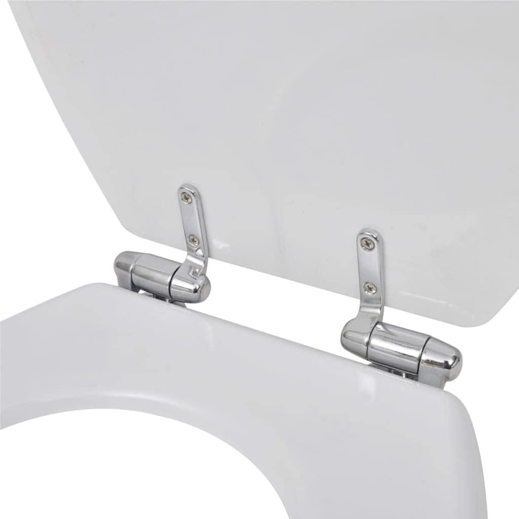 HOMIUSE Toilettensitze 2 Stk. mit Absenkautomatik MDF Weiss Toilettendeckel Wc Sitz mit Absenkautoma