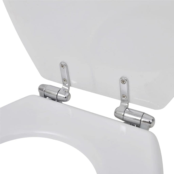 HOMIUSE Toilettensitze 2 Stk. mit Absenkautomatik MDF Weiss Toilettendeckel Wc Sitz mit Absenkautoma