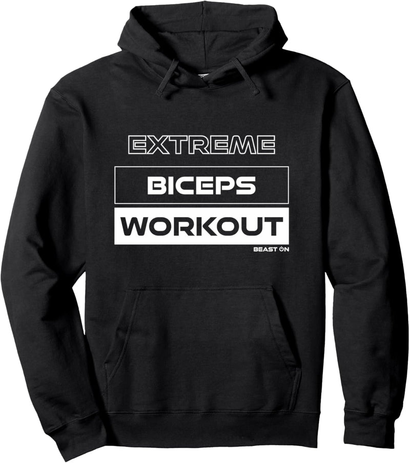 Extreme Biceps Workout Extremes Training Bizeps Gym Fitness Pullover Hoodie