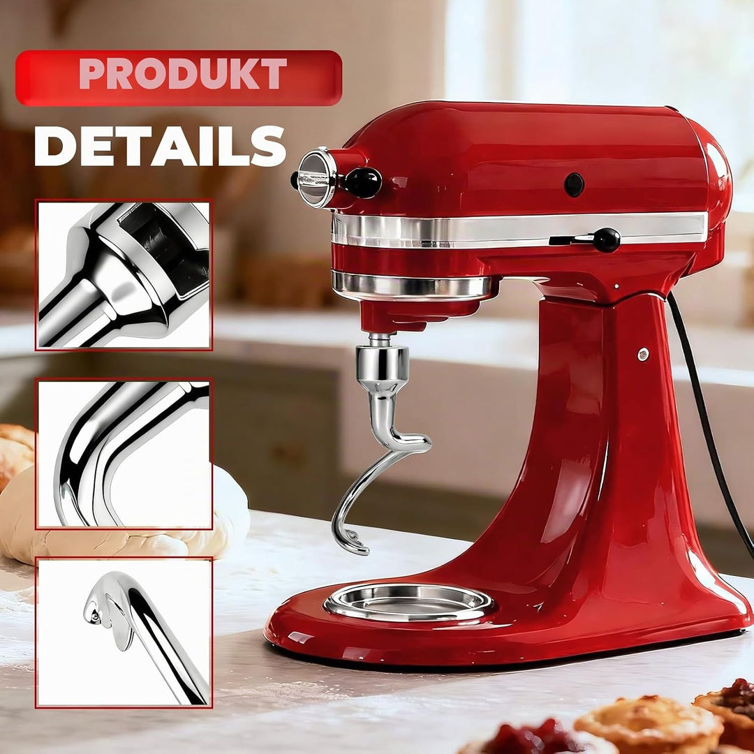 Edelstahl Knethaken für KitchenAid 4,5/5qt Kippkopf K45DH für Knethaken KitchenAid Edelstahl Zubehör